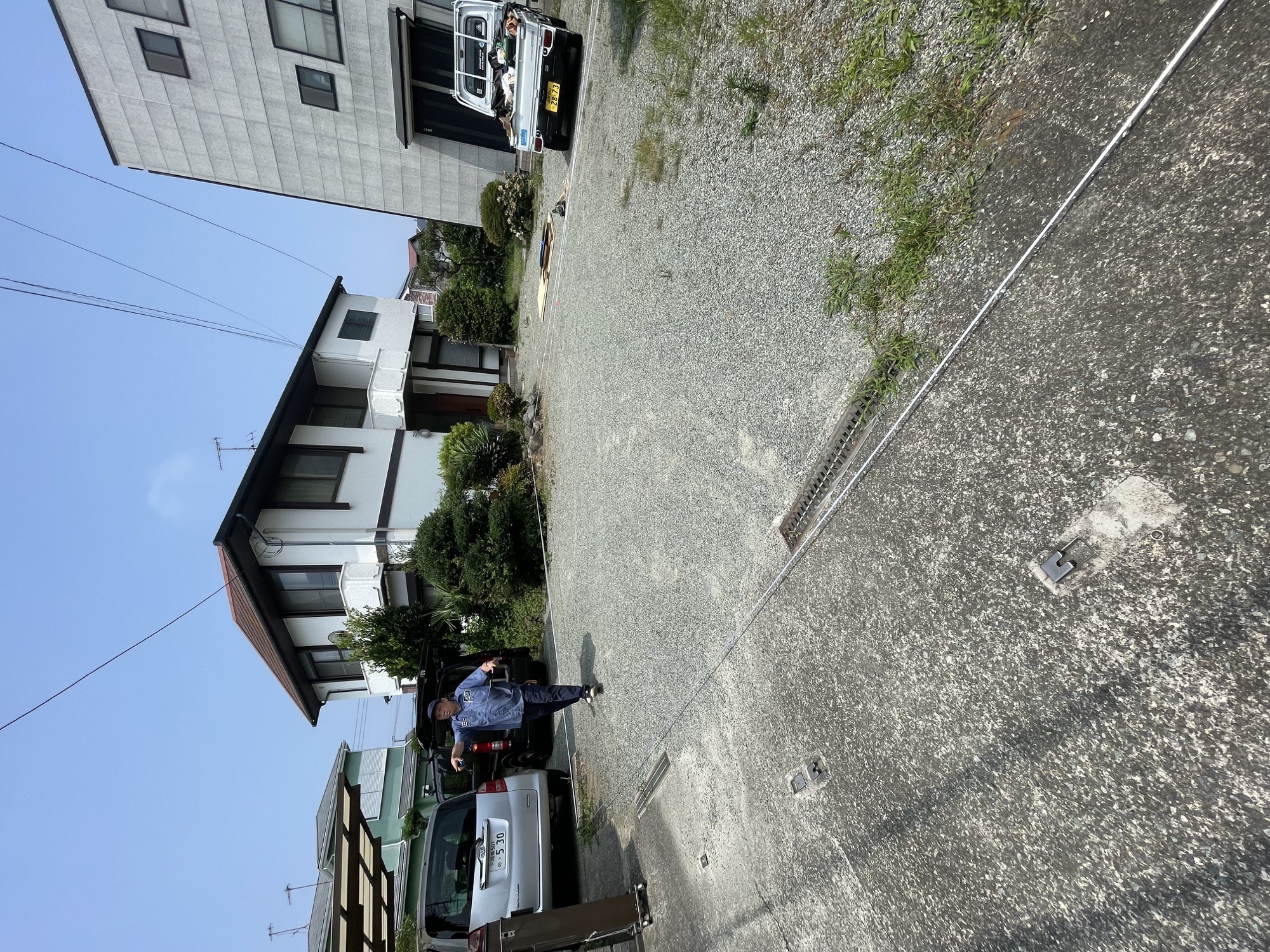 代表田中順一と建築現場